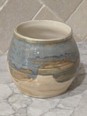 Vintage Studio Art Pottery Pot Bowl Vase Signed Coastal Organic Modern
